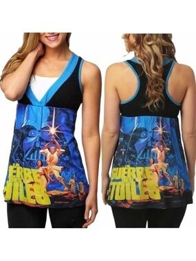 NWT! Star Wars Tank Style Top‎ French La Guerre Des Etoiles